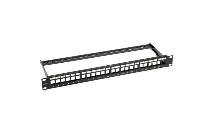 фото - Панель коммутационная наборная 19', 1U, 24 порта, UTP REXANT PRO (02-0053)