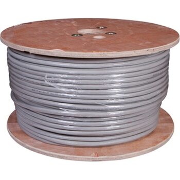 фото - Кабель витая пара F/UTP, CAT 5е, PVC, 25PR, 24AWG, INDOOR, SOLID, серый, 305м, РФ REXANT (01-1201-R)