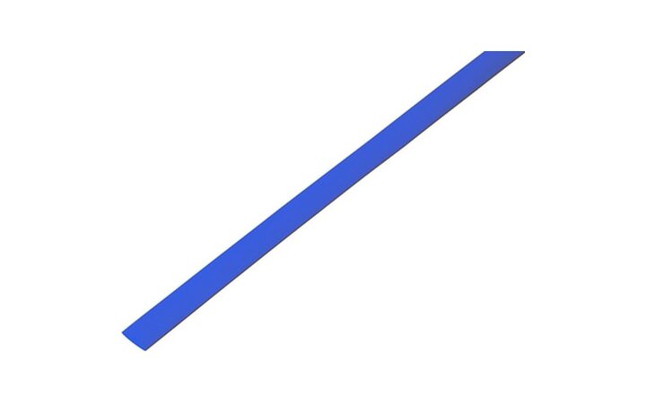 фото - Трубка термоусаживаемая ТУТ 5,0/2,5мм, синяя, упаковка 50 шт. по 1м, PROconnect (55-0505)