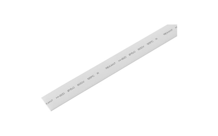 фото - Трубка термоусаживаемая ТУТ 15,0/7,5мм, белая, упаковка 50 шт. по 1м, PROconnect (55-1501)