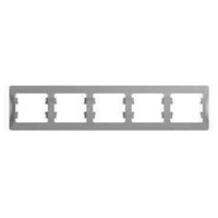 Рамка 5-м Glossa горизонт. алюм. SE GSL000305