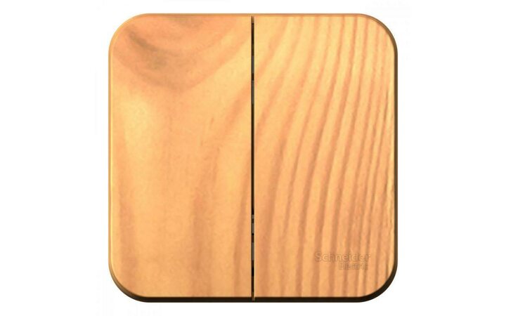 фото - Выключатель 2-кл. ОП Blanca 10А IP20 (сх. 5) 250В с изолир. пластиной ясень SE BLNVA105015