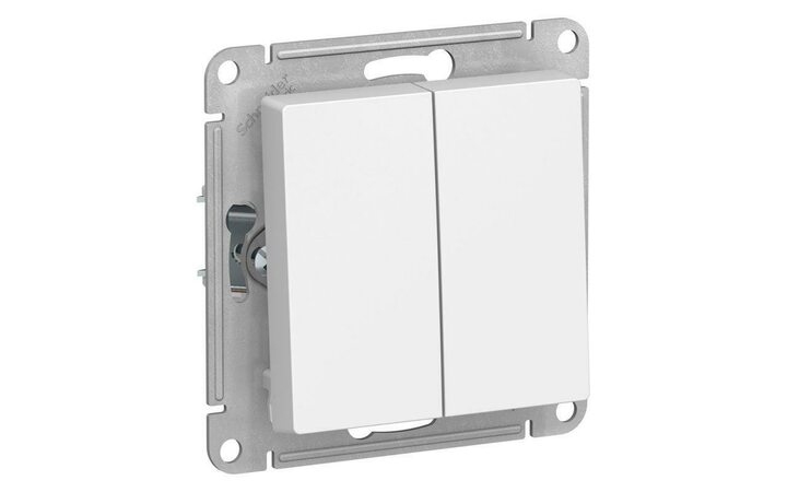 фото - Выключатель 2-кл. СП AtlasDesign 10А IP20 (сх. 5) 10AX механизм бел. SE ATN000151