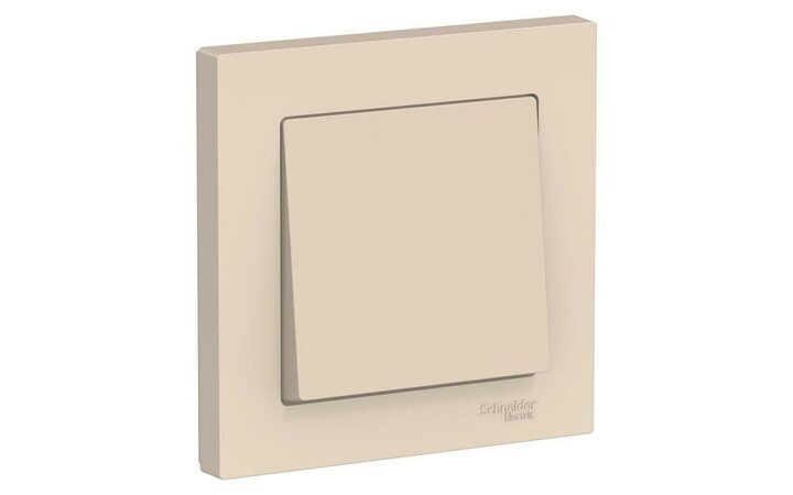 фото - Выключатель 1-кл. СП AtlasDesign 10А IP20 (сх. 1) 10AX в сборе беж. SE ATN000212