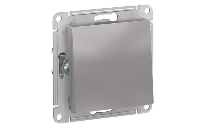 фото - Переключатель проходной 1-кл. СП AtlasDesign 10А IP20 (сх. 6) 10AX механизм алюм. SE ATN000361