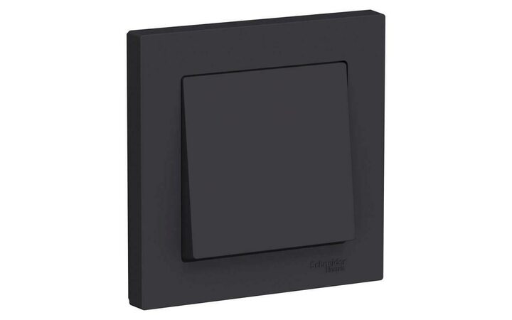 фото - Выключатель 1-кл. СП AtlasDesign 10А IP20 (сх. 1) 10AX в сборе карбон SE ATN001012