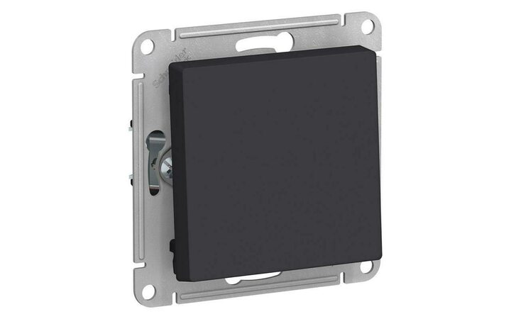 фото - Выключатель 1-кл. СП AtlasDesign 10А IP20 (сх. 1) 10AX с самовозвратом механизм карбон SE ATN001015