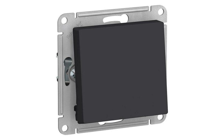 фото - Переключатель проходной 1-кл. СП AtlasDesign 10А IP20 (сх. 6) 10AX механизм карбон SE ATN001061