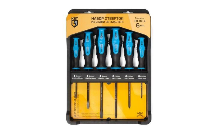 фото - Набор отверток из стали S2 'Мастер' НО-06-S КВТ 78622