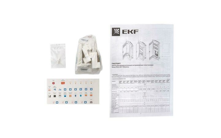 фото - Основание силового щита Nova с DIN-рейками 24мод. IP40 PROxima EKF nv-pbase-24