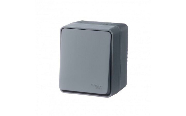 фото - Выключатель 1-кл. ОП AtlasDesign Profi54 IP54 10AX антрацит SE ATN544011