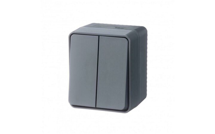 фото - Выключатель 2-кл. ОП AtlasDesign Profi54 IP54 10AX антрацит SE ATN544051