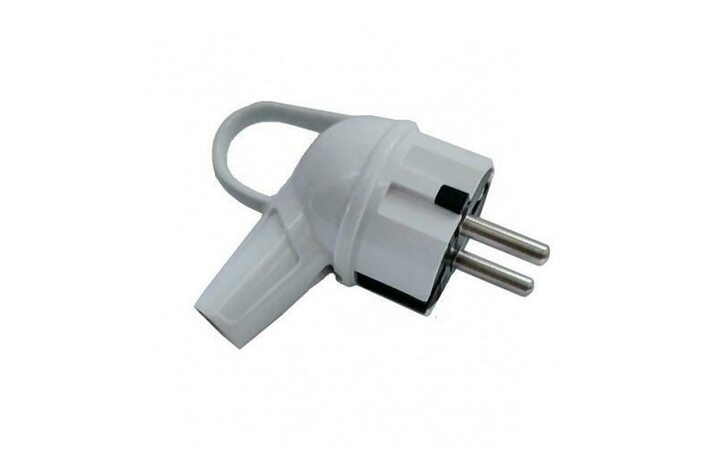 фото - Вилка электрическая с заземл. 16А 220В бел. с кольцом Makel 10037