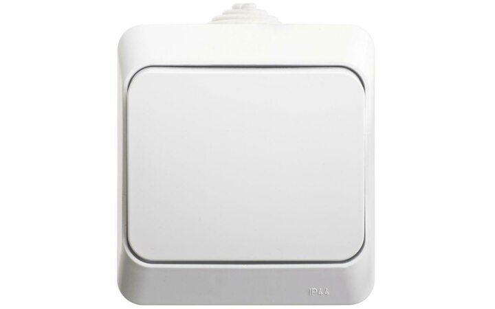 фото - Переключатель проходной 1-кл. ОП Этюд 10А IP44 10AX бел. SE BA10-046B