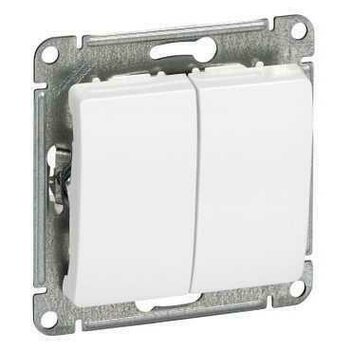 фото - Выключатель 2-кл. СП Glossa 10А IP20 (сх. 5) 10AX механизм бел. SE GSL000151