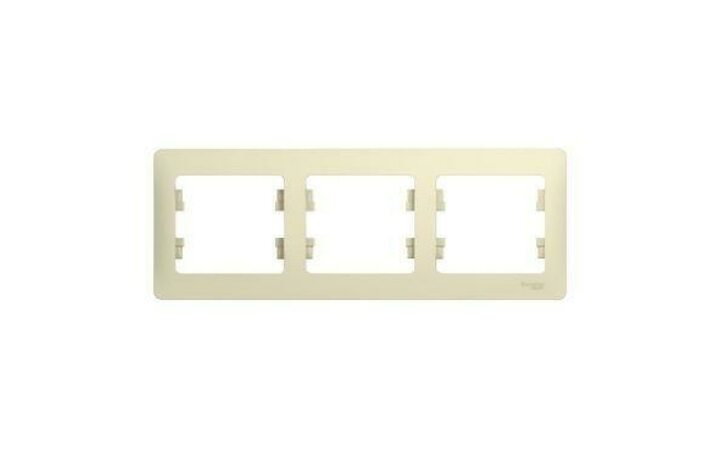 фото - Рамка 3-м Glossa горизонт. беж. SE GSL000203