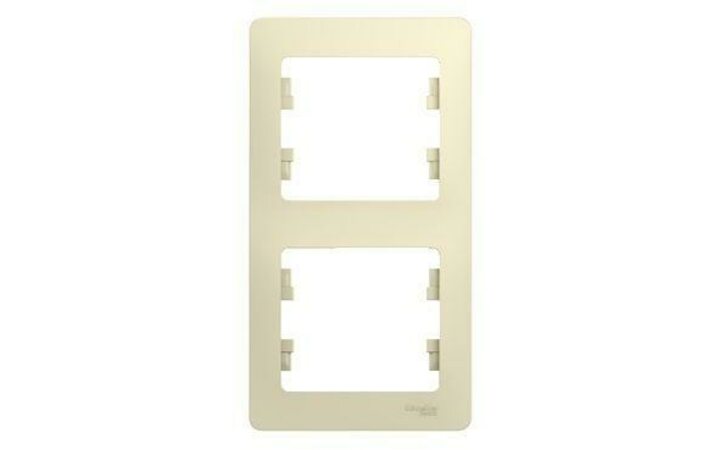 фото - Рамка 2-м Glossa вертикал. беж. SE GSL000206