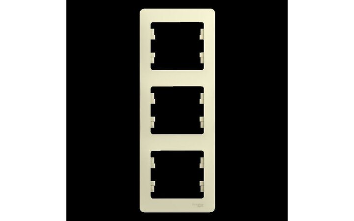 фото - Рамка 3-м Glossa вертикал. беж. SE GSL000207