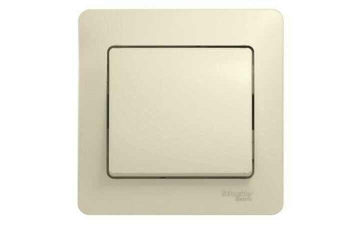 фото - Выключатель 1-кл. СП Glossa 10А IP20 (сх. 1) 10AX в сборе беж. SE GSL000212