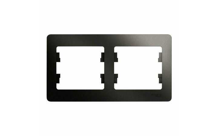 фото - Рамка 2-м Glossa горизонт. антрацит SE GSL000702