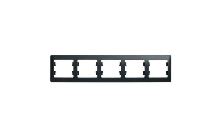 фото - Рамка 5-м Glossa горизонт. антрацит SE GSL000705