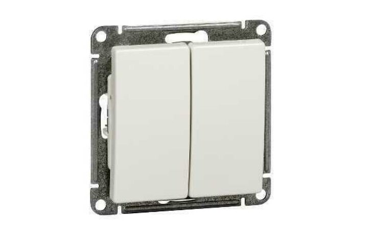 фото - Выключатель 2-кл. СП W59 10А IP20 10AX механизм бел. SE VS510-252-1-86