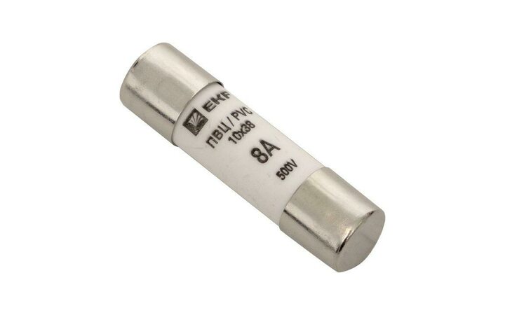 фото - Вставка плавкая цилиндрическая ПВЦ 10х38 8А EKF pvc-10x38-8
