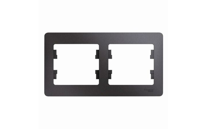 фото - Рамка 2-м Glossa горизонт. графит SE GSL001302