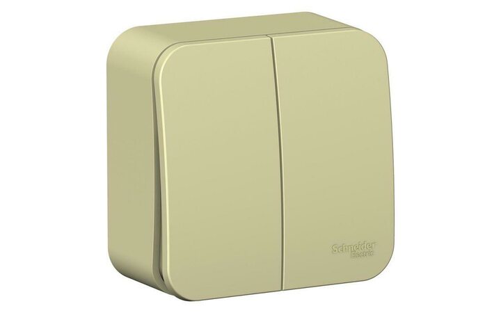 фото - Выключатель 2-кл. ОП Blanca 10А IP20 (сх. 5) 250В с изолир. пластиной беж. SE BLNVA105017