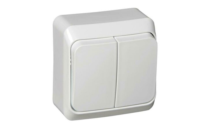 фото - Выключатель 2-кл. ОП Этюд 10А IP20 бел. SE BA10-002B