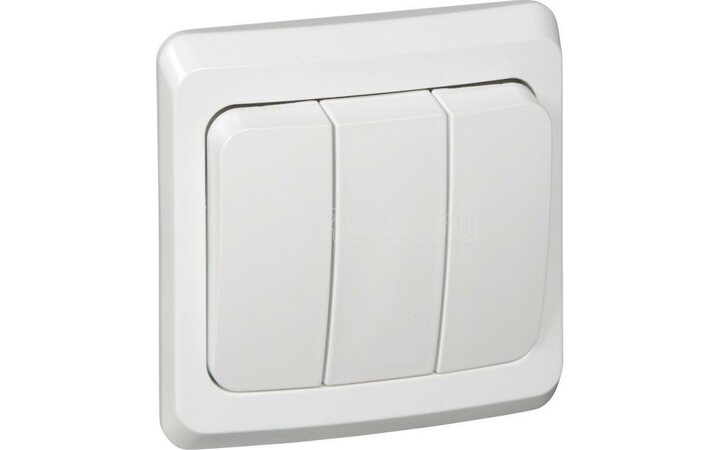 фото - Выключатель 3-кл. СП Этюд 10А IP20 бел. SE BC10-003B