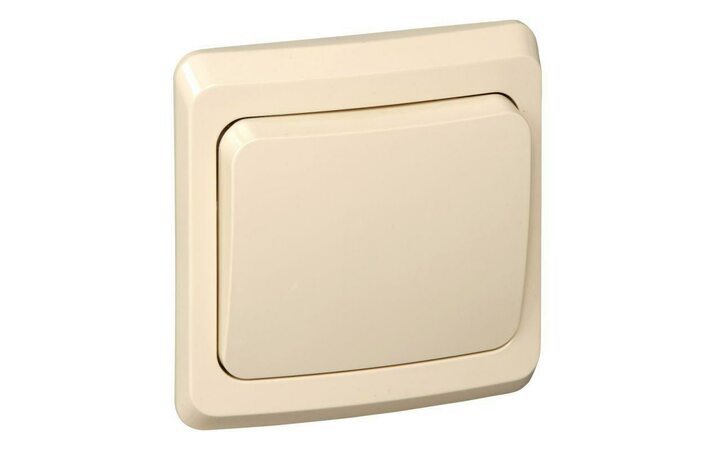 фото - Переключатель проходной 1-кл. СП Этюд 10А IP20 крем. SE BC10-004K