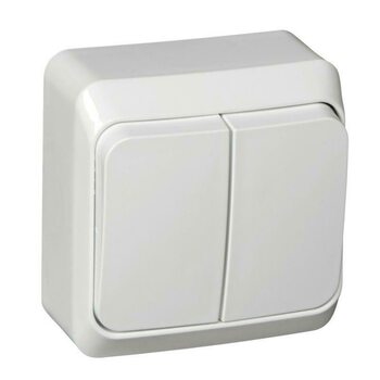 фото - Выключатель 2-кл. ОП Этюд 10А IP20 с подсветкой бел. SE BA10-006B