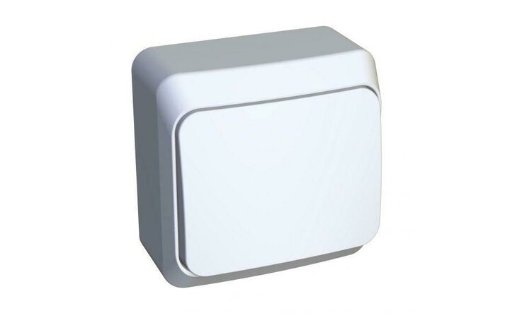 фото - Выключатель кнопочный 1-кл. ОП Этюд 10А IP20 с самовозвратом бел. SE KA10-001B