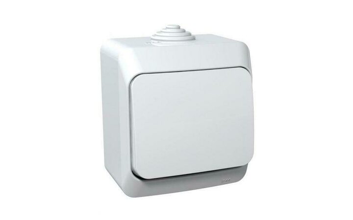 фото - Выключатель 1-кл. ОП Этюд 10А IP44 10AX бел. SE BA10-041B