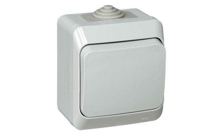 фото - Выключатель 1-кл. ОП Этюд 10А IP44 10AX сер. SE BA10-041C