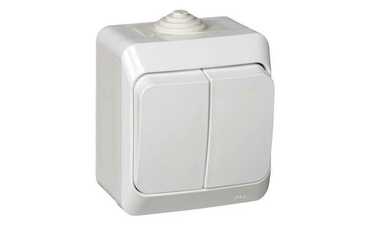 фото - Выключатель 2-кл. ОП Этюд 10А IP44 10AX бел. SE BA10-042B