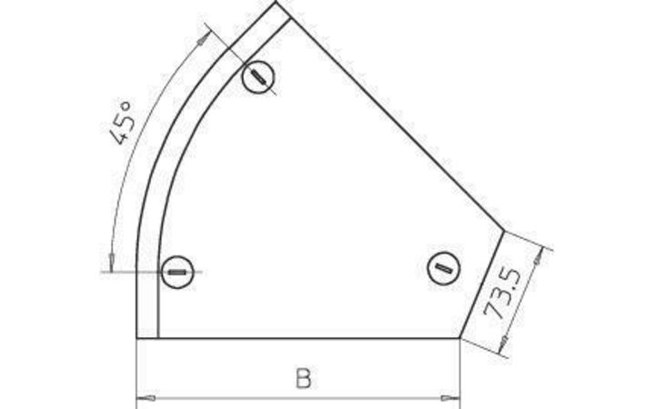 фото - Крышка угловой секции 45град. 300мм DFB 45 300 DD OBO 7131860