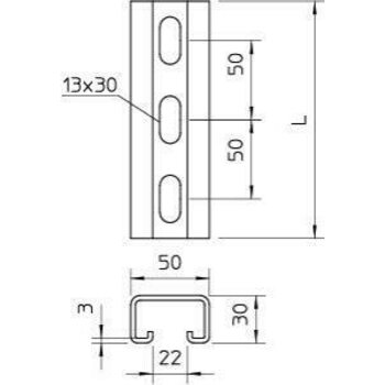 фото - Рейка монтажная 800х50х30 CPS 5 L 800 FT OBO 1121308