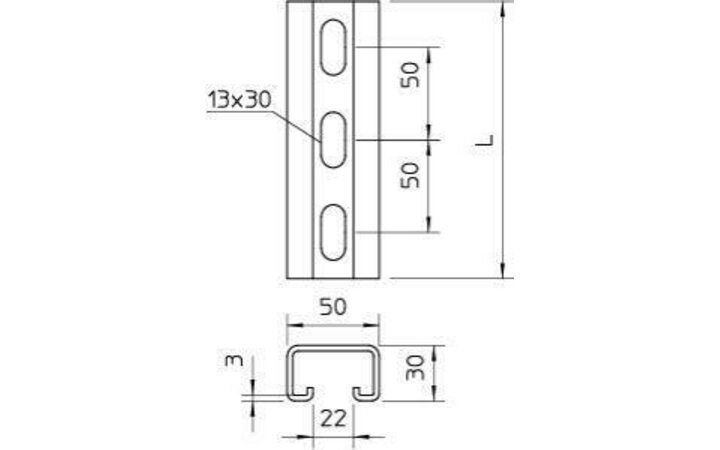 фото - Рейка монтажная 800х50х30 CPS 5 L 800 FT OBO 1121308