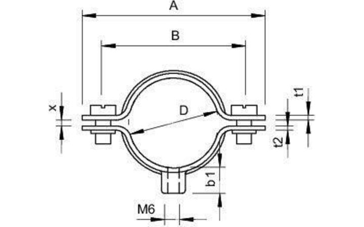 фото - Скоба крепежная дистанционная d31-33мм 732 33 GTP OBO 1360337