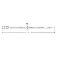 Хомут кабельный 2.5х100 нейлон с полем для нанесения надписи 25х8мм (уп.100шт) HAUPA 262840