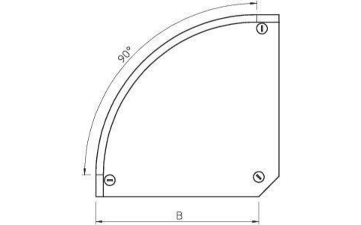 фото - Крышка для угла горизонтального 90град. осн.200 DFB 90 200 DD OBO 7130546