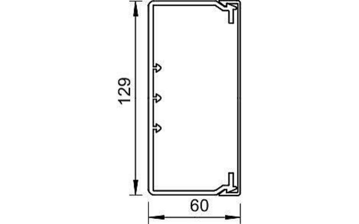 фото - Мини-канал 60х129 L2000 WDK60130RW бел. (дл.2м) OBO 6191223