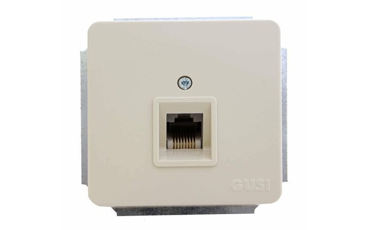 фото - Розетка компьютерная 1-м Extra RJ45 механизм беж. GUSI С1К1-003