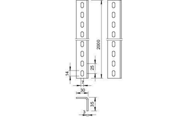 фото - Профиль угловой 30х35 L5000 WP 30 35 5000 FT гор. оцинк. OBO 6373103