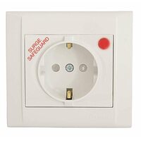 Розетка 1-м СП Defne 16А IP20 с заземл. с сетевым фильтром бел. Makel 42001139