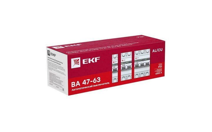 фото - Выключатель автоматический модульный 3п D 40А 6кА ВА 47-63 PROxima EKF mcb4763-6-3-40D-pro