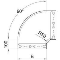 Угол для лотка 90град. 400х60 RBM 90 640 FS OBO 6041138