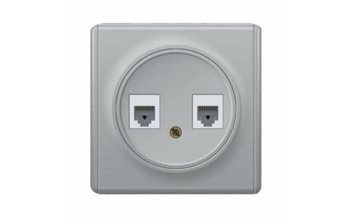 фото - Розетка компьютерная 2-м СП Florence RJ45 кат.5E механизм сер. (1E20901302) OneKeyElectro 2172841